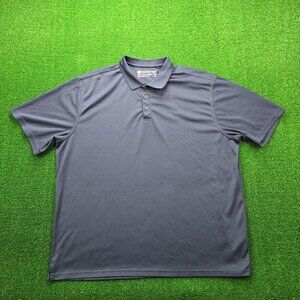 Ariat Tek Polo Shirt Mens 2XL Blue Short Sleeve Golf Performance Heat‎ Series
